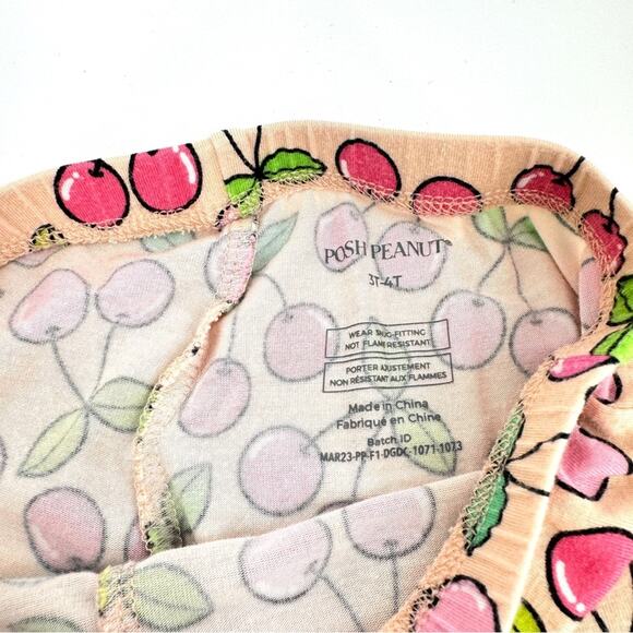 Posh Peanut Cherry Short Sleeve Pajama Set 3T-4T - Picture 6 of 10